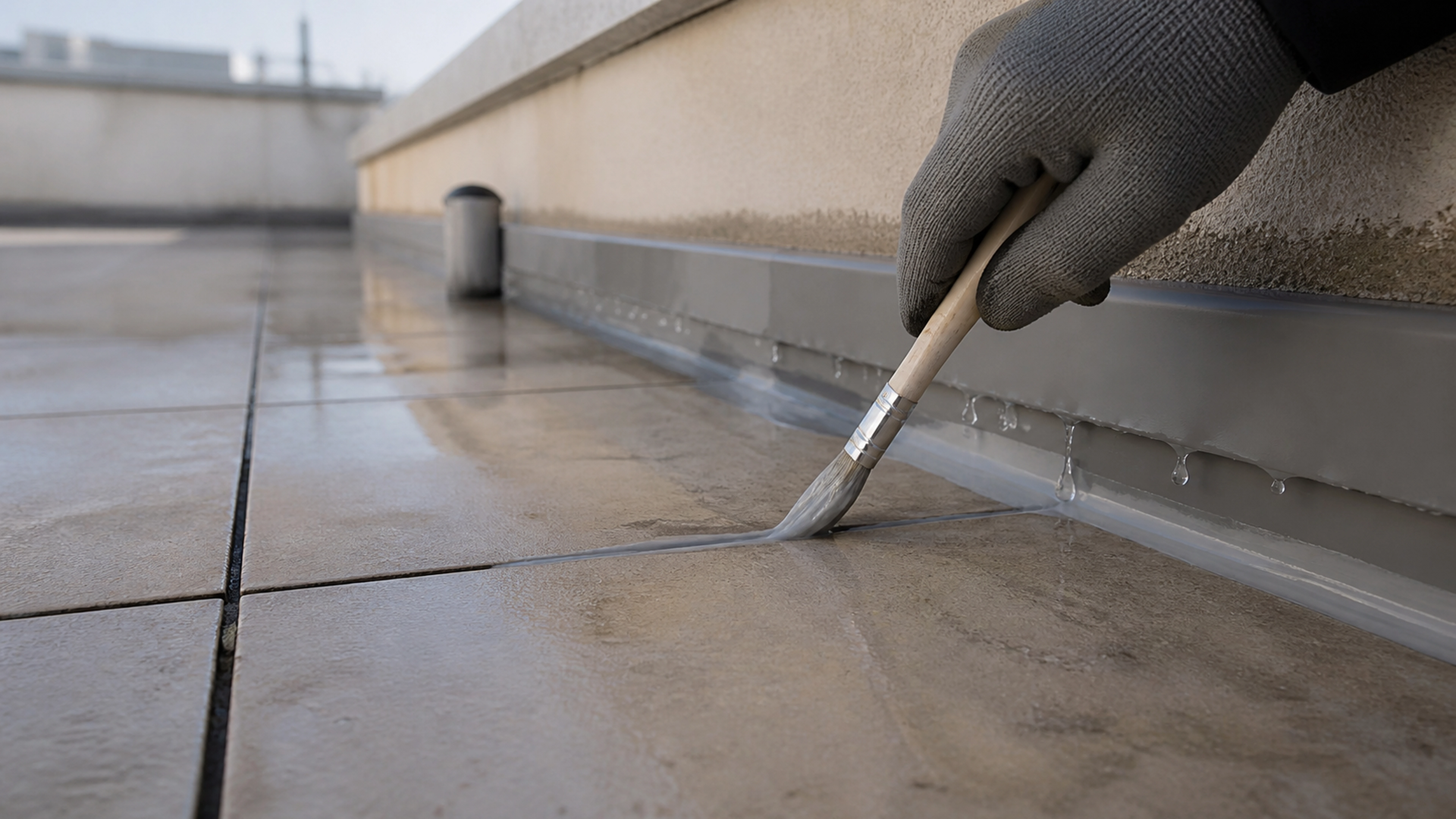 Illustration éditoriale pour l’article « Étanchéité toit terrasse carrelage : stopper les fuites »