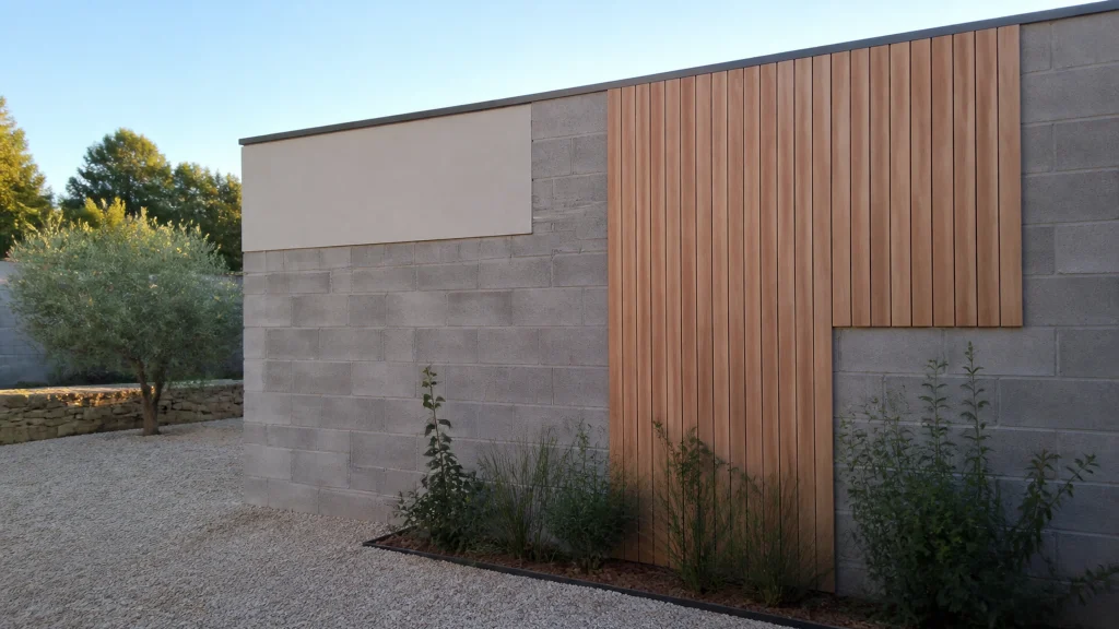Comment habiller un mur extérieur en parpaings avec style