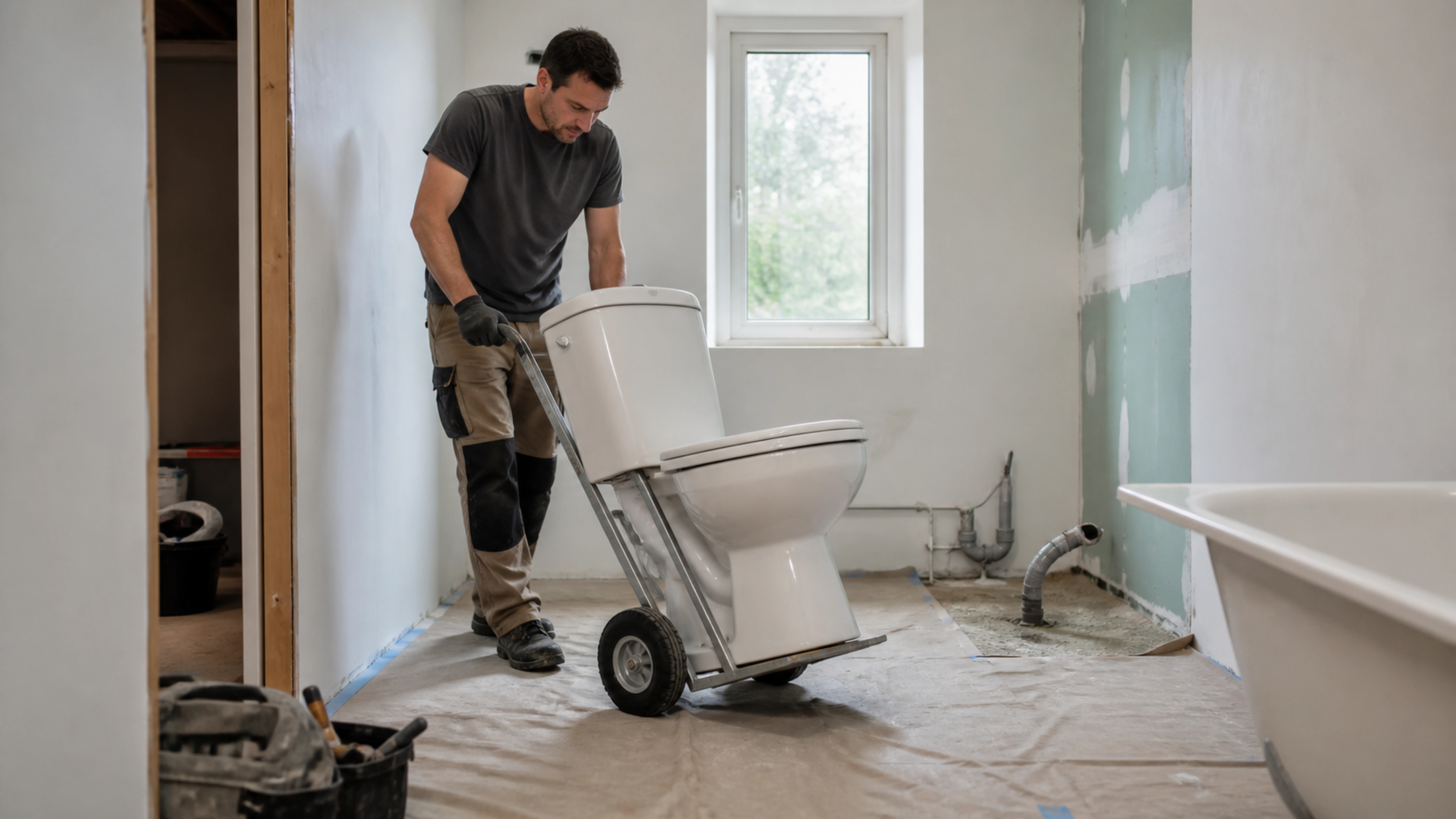 Illustration éditoriale pour l’article « Comment déplacer des toilettes dans votre maison sans faute »